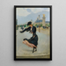 Elegant maleri foran Grand Palais på Alexandre III-broen - Jean Béraud — indrammet kunstværk på væggen