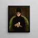 Elegant Emerald Maleri - Jean Braud — indrammet kunstværk på væggen