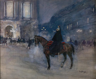 Operaens facade en aften med gallafest - Jean Béraud — visning af kunstværket
