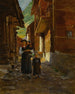 en ung kvinde og børn i et bjerglandskab - Jean Béraud — visning af kunstværket