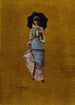Unge kvinde med parasol - Jean Béraud — visning af kunstværket