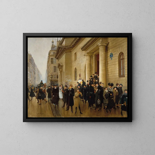 La sortie du lycée Condorcet - Jean Béraud — indrammet kunstværk på væggen