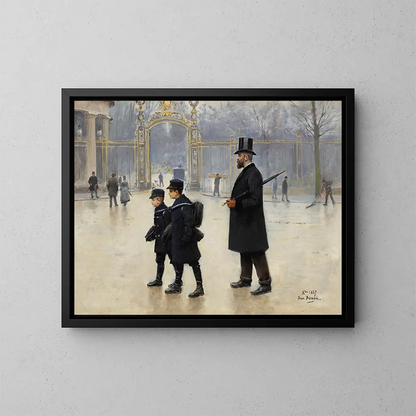 Le parc Monceau - Jean Béraud — indrammet kunstværk på væggen