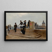 Le Pont des Arts af kraftig vind - Jean Béraud — indrammet kunstværk på væggen