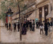 Le boulevard Montmartre devant le théâtre des Variétés l'après-midi - Jean Béraud — visning af kunstværket