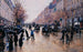 Le boulevard Poissonnière under regn - Jean Béraud — visning af kunstværket