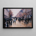 Le boulevard Poissonnière under regn - Jean Béraud — indrammet kunstværk på væggen