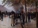 Le boulevard des Capucines om aftenen foran Café Napolitain - Jean Béraud — visning af kunstværket
