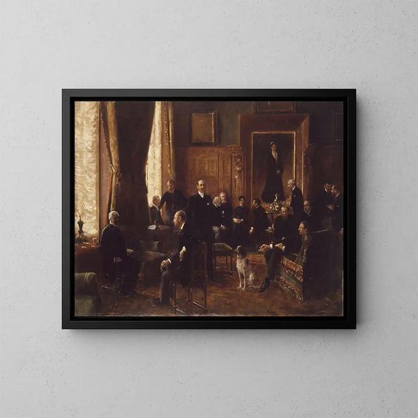 Le salon de la comtesse Potocka - Jean Béraud — indrammet kunstværk på væggen