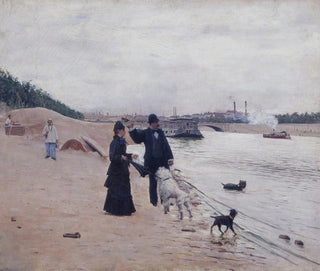 Les bords de la Seine - Jean Béraud — visning af kunstværket