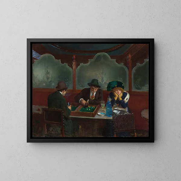 Les joueurs de jacquet - Jean Béraud — indrammet kunstværk på væggen