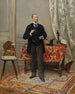 Portrait af Edmond Taigny 1828-1906 historiker og samler - Jean Béraud — visning af kunstværket