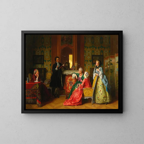 Une læsning af Molière - Jean Carolus — indrammet kunstværk på væggen