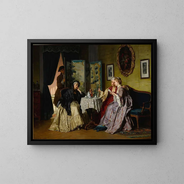 L'Écouteur - Jean Carolus — indrammet kunstværk på væggen