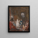 Et fest i et Louis XVI-indretningsmaleri oplyst af en kandilaber og en torche med et par, der danser menuet - Jean Démosthène Dugourc — indrammet kunstværk på væggen