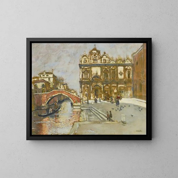 Campo San Giovanni e Paolo, Venise - Jean François Raffaëlli — indrammet kunstværk på væggen