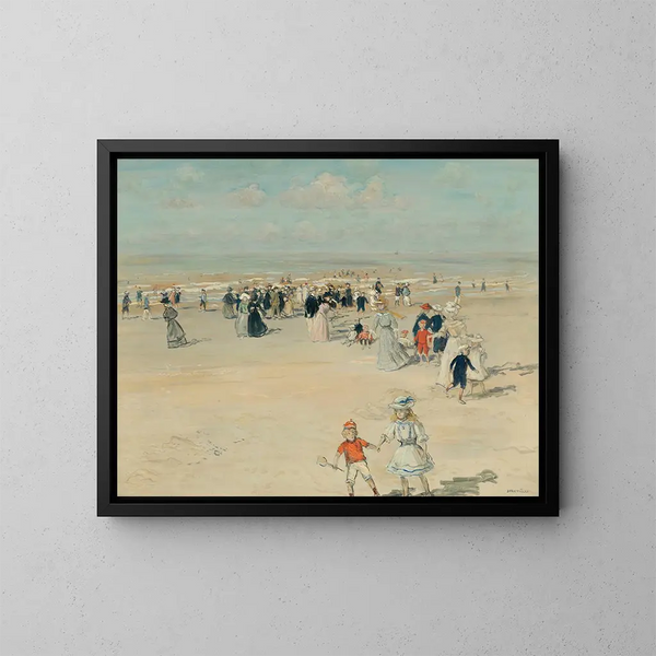 La promenade à marée basse - Jean François Raffaëlli — indrammet kunstværk på væggen