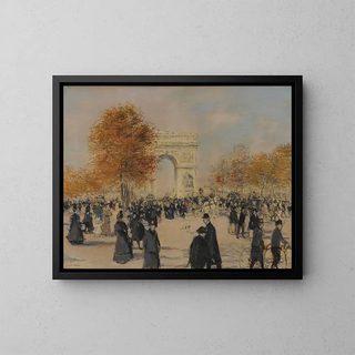 Les Champs-Élysées - Jean François Raffaëlli — indrammet kunstværk på væggen