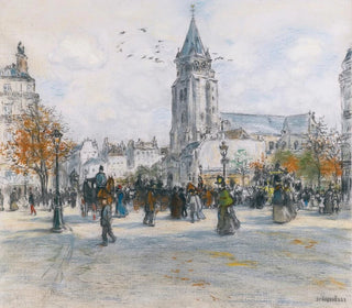 Saint-Germain-des-Prés - Jean François Raffaëlli — visning af kunstværket