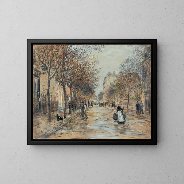 Rue à Asnières - Jean François Raffaëlli — indrammet kunstværk på væggen