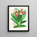 Cypripedium orphanum - Jean Jules Linden — indrammet kunstværk på væggen