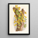 Oncidium Limminghei - Jean Jules Linden — indrammet kunstværk på væggen