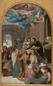 Saint Vincent de Paul, der hjælper Lorrainerne efter krigen i 1637 - Jean Lecomte du Nouÿ — visning af kunstværket