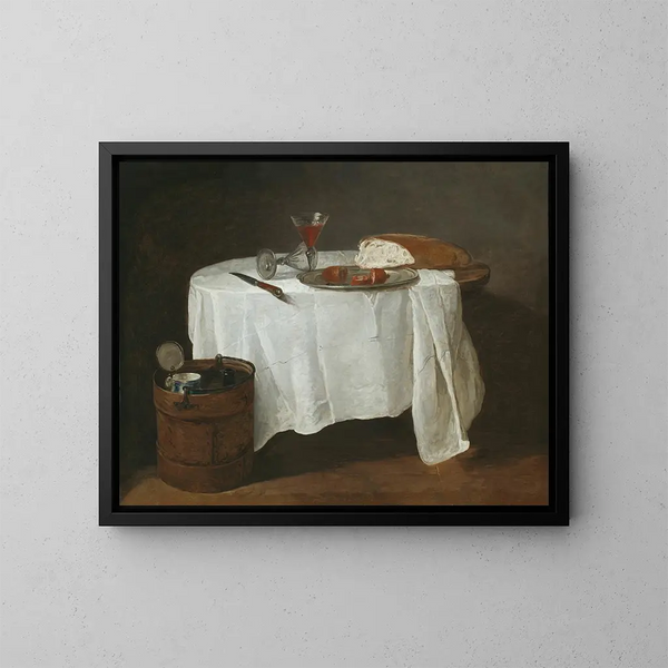 La nappe blanche - Jean Siméon Chardin — indrammet kunstværk på væggen