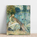 Reproduktion af maleriet Jeanne Fourmanoir på søen - Berthe Morisot