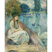 Reproduktion af maleriet Jeanne Fourmanoir på søen - Berthe Morisot