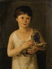 Portrait af en lille pige med sin mops - Jeanne-Élisabeth Chaudet — visning af kunstværket