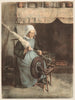 La Femme filant à L'Aieule - Jeanne Graines — visning af kunstværket