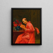 En sjov læsning - Jehan Georges Vibert — indrammet kunstværk på væggen