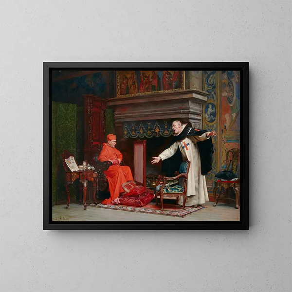Le choix d'un prédicateur - Jehan Georges Vibert — indrammet kunstværk på væggen