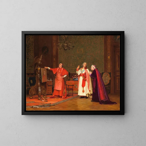 ham selv - Jehan Georges Vibert — indrammet kunstværk på væggen