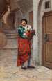 Toreador espagnol med blomster - Jehan Georges Vibert — visning af kunstværket