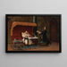 Le Dîner des chanoines - Jehan Georges Vibert — indrammet kunstværk på væggen