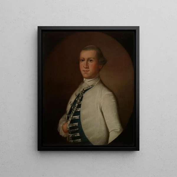 Capitaine William Richardson - Jeremiah Theus — indrammet kunstværk på væggen