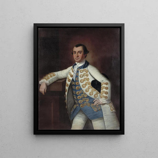Colonel Barnard Elliott Jr - Jeremiah Theus — indrammet kunstværk på væggen