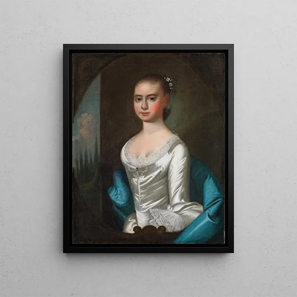 Polly Ouldfield de Winyah - Jeremiah Theus — indrammet kunstværk på væggen