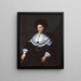 Portrait af Maria Salome von Stalburg 1602-1646 ægtefælle til Johann Maximilian zum Jungen - Jeremias van Winghe — indrammet kunstværk på væggen