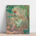 Reproduktion af maleriet af den unge sovende pige i en have - Henri Lebasque