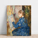 Reproduktion af maleriet af den unge pige, der skriver - Berthe Morisot
