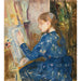 Reproduktion af maleriet af den unge pige, der skriver - Berthe Morisot