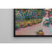 Reproduktion af maleriet af den unge pige i Giverny-haven - Claude Monet