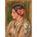 Reproduktion af maleriet Ung kvinde med rosen - Pierre-Auguste Renoir