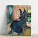 Reproduktion af maleriet af en ung kvinde, der sidder - Edvard Munch