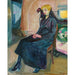 Reproduktion af maleriet af en ung kvinde, der sidder - Edvard Munch
