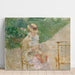 Reproduktion af maleriet af den unge kvinde med strik - Berthe Morisot