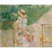 Reproduktion af maleriet af den unge kvinde med strik - Berthe Morisot